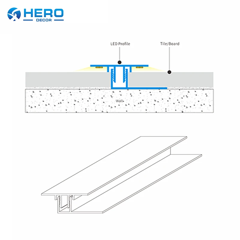 HERO-HM-F-187 Clip-on LED channel installation drawing HERO-HM-F-187 Clip-on LED channel installation drawing